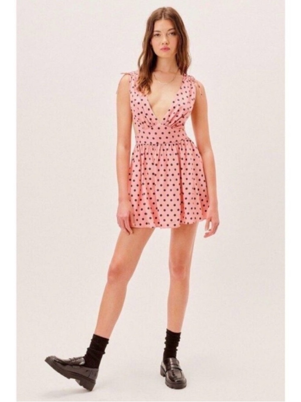 For Love & Lemons Keeley Polka Dot Dress